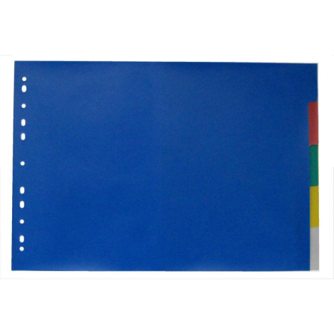 Разделитель листов А3 гориз., 5 цв. пластик, ATTACHE 390820