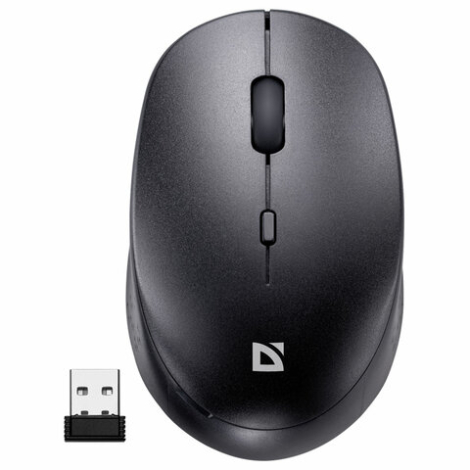 Мышь беспроводная DEFENDER Auris MB-027, USB, 3 кнопки + 1 колесо-кнопка, оптическая, черная, 52027, 513818