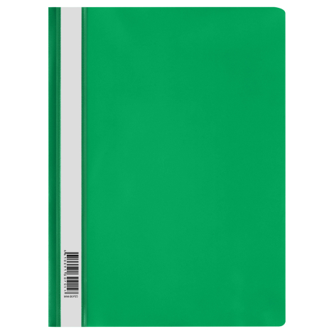 Папка-скоросшиватель пластик. СТАММ А4, 120мкм, зеленая с прозр. верхом, ММ-30705, 355665