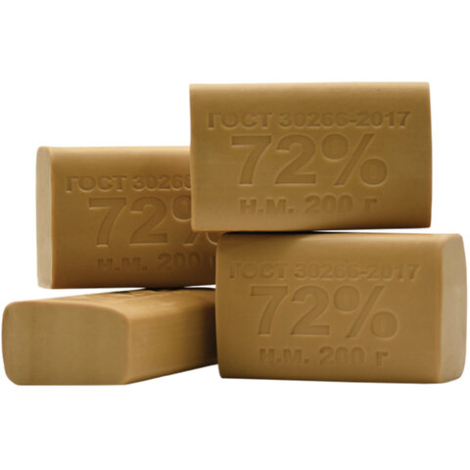 Мыло хозяйственное 72%, 200 г, ММЗ, без упаковки, штрихкод транспортной упаковки 70614, 607639