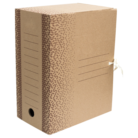 Папка архивная с завязками "Standard" плотная, микрогофрокартон, 150мм, бурый, 1400л., 371327