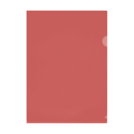 Папка-уголок СТАММ А4, 150мкм, пластик, прозрачная, красная, ММ-32261, 343198