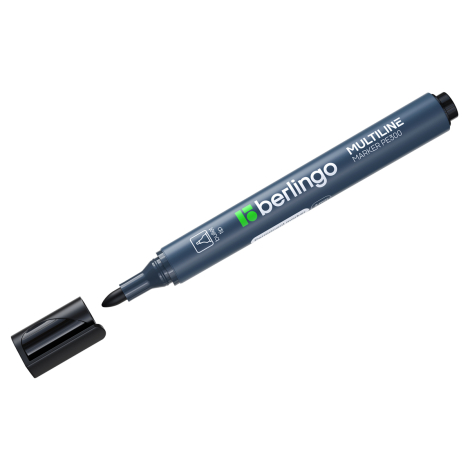 Маркер перманентный Berlingo "Multiline PE300" черный, пулевидный, 3мм, 293552