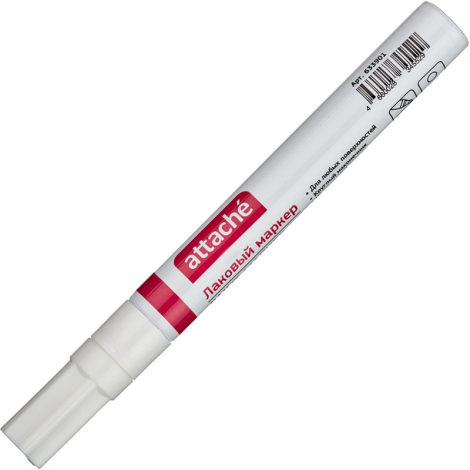 Маркер лаковый Attache 4 мм белый 633901