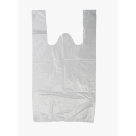 Пакеты "Майка",100шт., ПНД 30+16х60см, 15мкм, белые