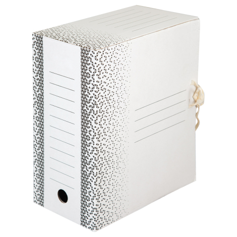 Папка архивная с завязками "Standard" плотная, микрогофрокартон, 150мм, белый, 1400л., 371330