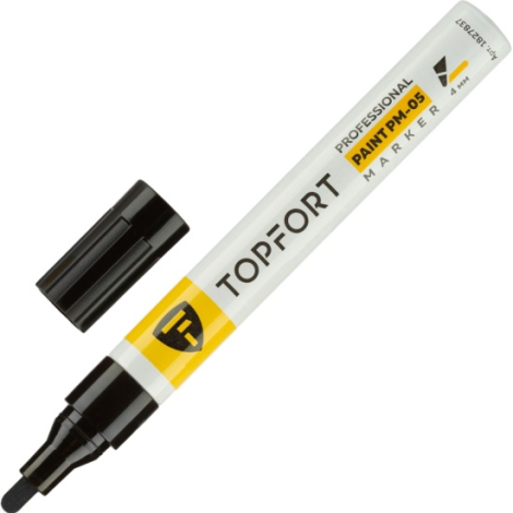 Маркер лаковый TOPFORT Industrial 4 мм ZP1501 черный 1827867