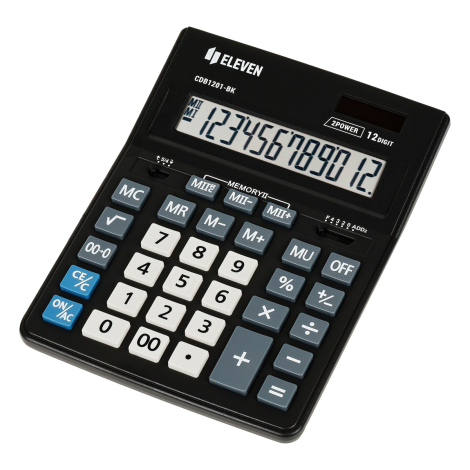 Калькулятор настольный Eleven Business Line CDB1201-BK, 12 разрядов, двойное питание, 155*205*35мм, черный 339192