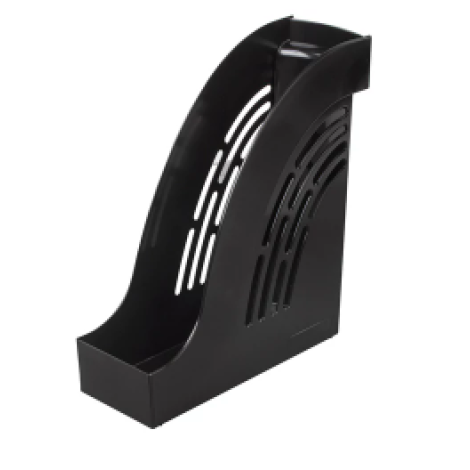 Лоток вертикальный для бумаг BRAUBERG "Office", 255х95х290 мм, черный, 237228