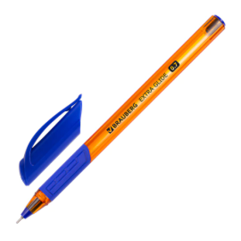 Ручка шариковая масляная BRAUBERG "Extra Glide GT Tone Orange", СИНЯЯ, узел 0,7 мм, линия письма 0,35 мм, 142923