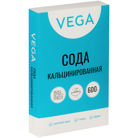 Сода кальцинированная, Vega, 600г, картонная коробка, 359620