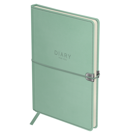 Ежедневник недатированный, А5, 136л., твердый переплет, кожзам, BG "Pastel. Teal", бирюзовый, на резинке, DuA5_61195, 369865