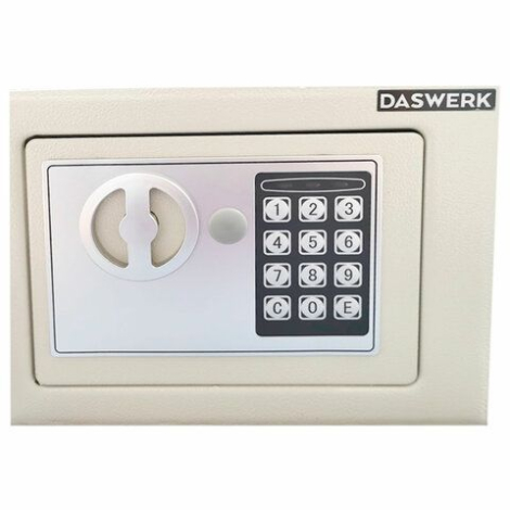Сейф мебельный DASWERK (ДАСВЕРК) SC-170EL (170х230х170 мм), электронный замок, бежевый, 291340