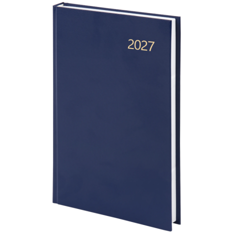 Ежедневник датированный 2027 145х215 мм, А5, STAFF, обложка бумвинил, синий, 117816
