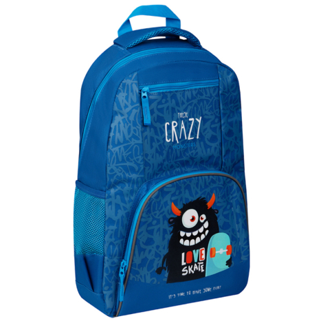 Рюкзак ArtSpace School "Crazy", 44*31*16см, 1 отделение, 4 кармана, уплотненная спинка 333492