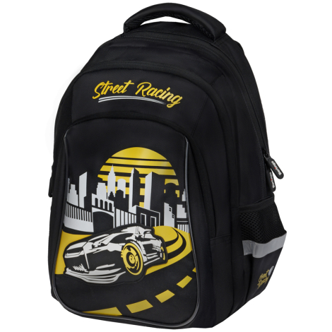Рюкзак Berlingo Comfort "Street racing" 38*27*18см, 3 отделения, 3 кармана, эргономичная спинка 336360