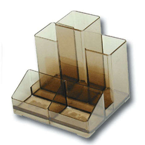 Подставка для пишущих принадлежностей 5 отделений тонированная BRAUBERG CONTRACT 5 (230994)